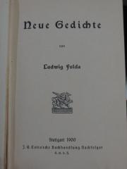 Cm 5861: Neue Gedichte (1900)