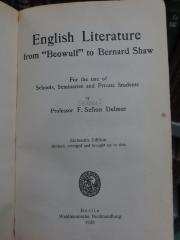 Cp 125 af: English Literature from "Beowulf" to Bernhard Shaw : for the use of Schools, Seminaries and Private Students (1928)