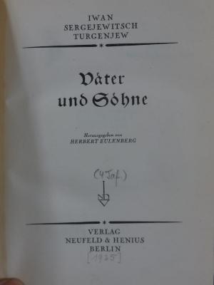 Cu 439: Väter und Söhne ([1925])