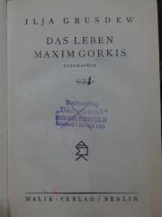 Cu 20 2. Ex.: Das Leben Maxim Gorkis ([o.a.])