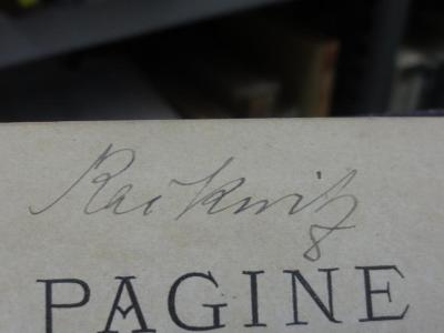 Ct 1404: Pagine di una donna  (1876);G45II / 797 (Rackwitz, Julius), Von Hand: Name, Autogramm; 'Rackwitz'. 