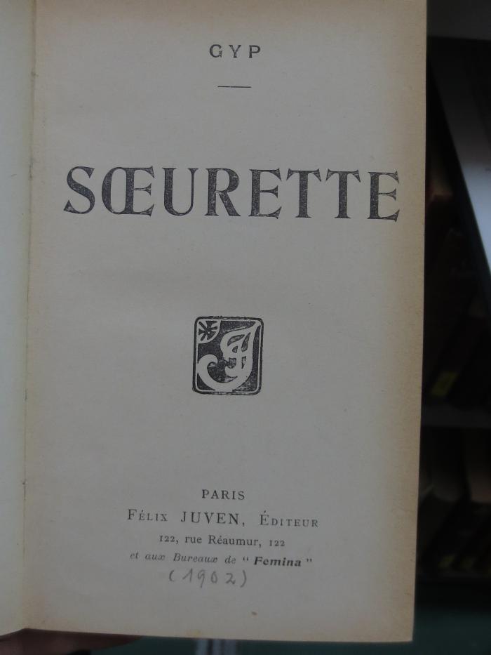 Ct 1364: Sœurette ([1902])