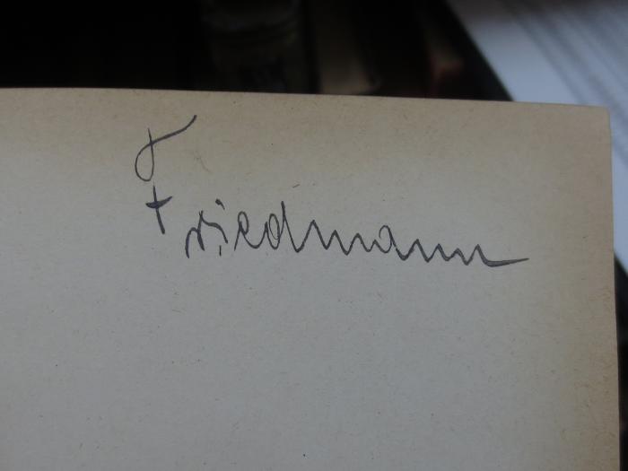 Ct 1364: Sœurette ([1902]);G45II / 146 (Friedmann, Kurt), Von Hand: Name, Autogramm; 'Friedmann'. 