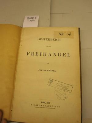  Oesterreich und der Freihandel (1865)