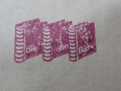 G82 / 1076 (unbekannt;Garski, Rudi Otto Georg), Stempel: Motto; 'Die roten Bücher'.  (Prototyp)