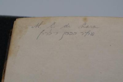 Asch1566 : ספר יד מלאכי : כללי הגמרא וכללי הפוסקים וכללי הדינים

 (1856);- (de Lara, Meʾir Ha-Kohen ), Von Hand: Autogramm; 'M.C. de Lara
מאיר הכהן די לרא
'. 