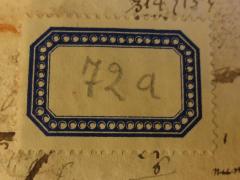 - (St. Bonifatiuskloster Hünfeld. Bibliothek), Etikett: Signatur; '[72a]'. 