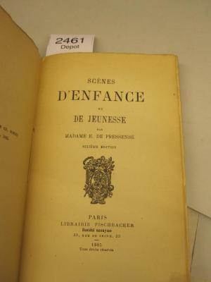  Scènes d'enfance et de jeunesse (1885)