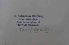 - (B. Folkertsma Stichting voor Talmudica), Stempel: Name, Ortsangabe, Signatur; 'B. Folkertsma Stichting
voor talmudica
Burg. Lambooylaan 18
1217 LD Hilversum
To 49/ XIV en XV'. 