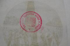 - (Knihovna Národního Musea), Stempel: Wappen, Name, Ortsangabe; 'Knihovna národního musea v Praze.'. 