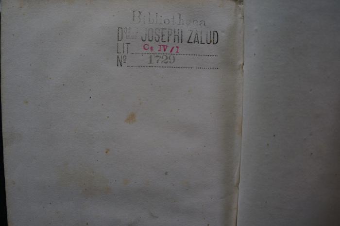 Asch1585 : ספר יחזקאל

 (1836);- (Bibliotheca Josephi Žalud), Stempel: Ortsangabe, Name, Signatur; 'Bibliotheca
D oris Josephi Žalud
Lit C IV/ I
No 1729'. 