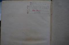 - (Bibliotheca Josephi Žalud), Stempel: Ortsangabe, Name, Signatur; 'Bibliotheca
D oris Josephi Žalud
Lit C IV/ I
No 1734'. 