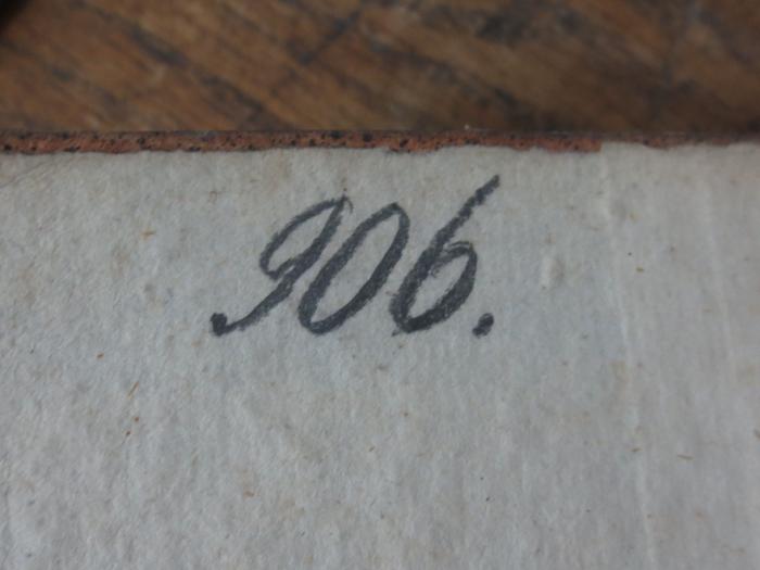  Der Greis (1763);- (unbekannt), Von Hand: Nummer; '906.'. 