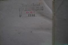 - (Bibliotheca Josephi Žalud), Stempel: Ortsangabe, Name, Signatur; 'Bibliotheca
D oris Josephi Žalud
Lit C IV/ I
No 1737'. 