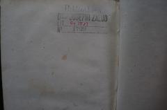 - (Bibliotheca Josephi Žalud), Stempel: Ortsangabe, Name, Signatur; 'Bibliotheca
D oris Josephi Žalud
Lit C IV/ I
No 1729'. 