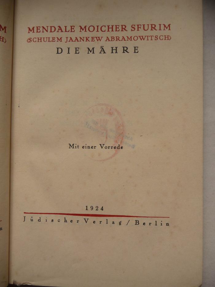  Die Mähre. (1924)