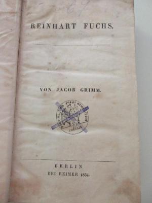 38/72/9046(8) : Reinhart Fuchs (1834)