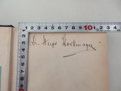 1 A 25 : How to appreciate prints (1911);- (Storkmayer, Hugo), Von Hand: Monogramm; 'Dr. Hugo Storkmayer'. 