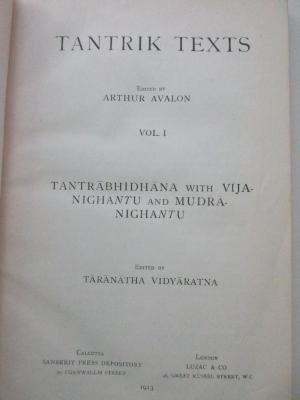 18/72/5654(3) : Tantrābhidhāna with Vījanighantu and Mudrānighantu (1913)