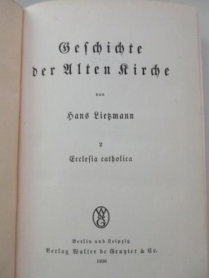 1 B 88-2 : Geschichte der Alten Kirche  (1936)