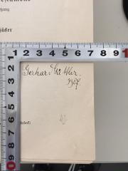 - (Güttler, Gerhart), Von Hand: Name, Datum; 'Gerhard Güttler 1907.'. 