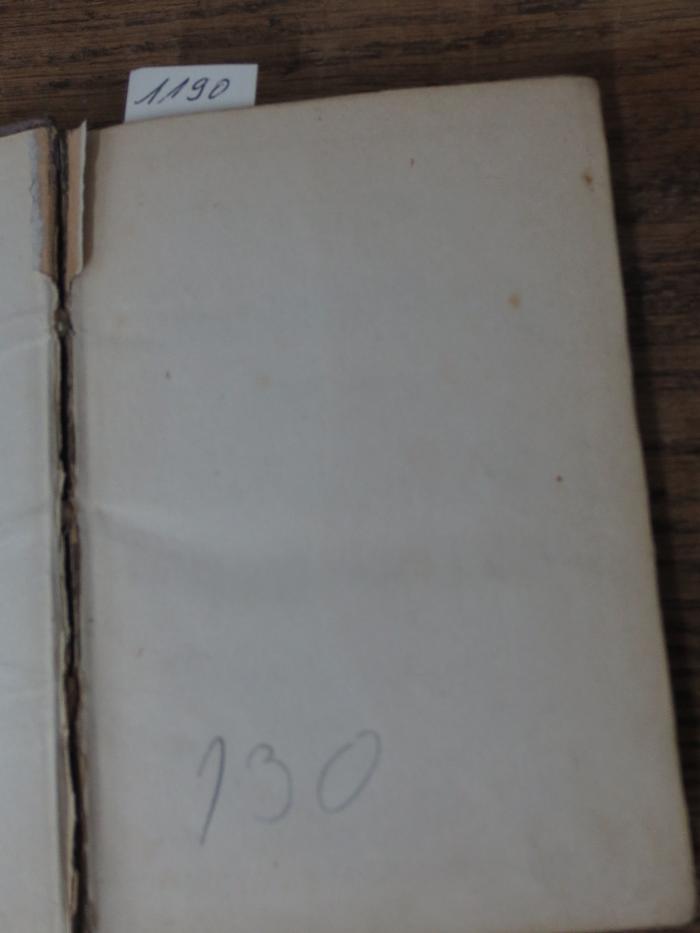 - (Bergungsstelle 130, Bibliothek des Herrn Josef Löffler und herrenlose Bestände), Von Hand: Nummer; '130'.  (Prototyp)
