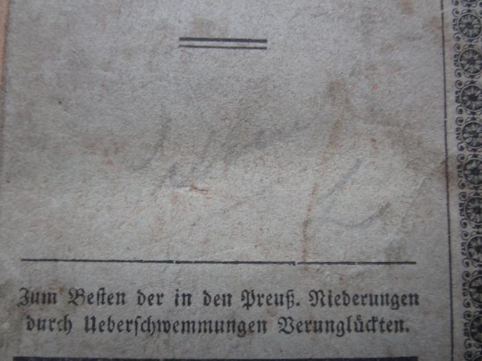 GL 33974 a: Spenden aus dem Archive des Sonntagsvereins (1829);- (unbekannt), Von Hand: -; '[Selten]
L'. 