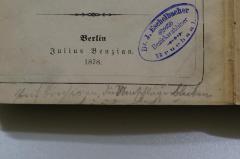 - (Eschelbacher, Joseph), Stempel: Name, Ortsangabe; 'Dr. J. Eschelbacher
Bezirksrabbiner
Bruchsal'. 