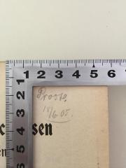 - (Prost, [?]), Von Hand: Name, Nummer; 'Proste.[?]
18/6.05'. 