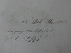 - (Albrecht, Lud.), Von Hand: Name, Autogramm; '[?]. Lud. Albrecht 
des gr[?] [?]
Brbg 20 Jhg'. 