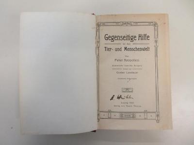 1 D 128 : Gegenseitige Hilfe in der Tier- und Menschenwelt : Autorisierte deutsche Ausgabe (1908)