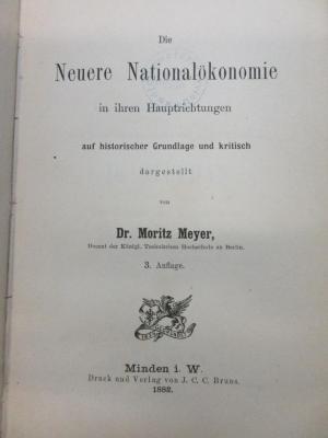 
1 D 163&lt;3&gt; : Die neuere Nationaloekonomie in ihren Hauptrichtungen auf historischer Grundlage und kritisch dargestellt (1882)