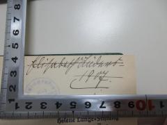 - (Lüders, Else), Von Hand: Autogramm, Datum; 'Elisabeth Lüderd 1907.'. 