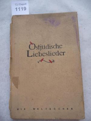  Ostjüdische Liebeslieder. (1920)