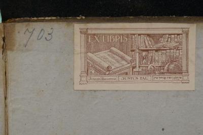 Asch1791 : ספר זית רענן פירוש על הילקוט

 (1704);- (unbekannt), Von Hand: Nummer; '703'. 