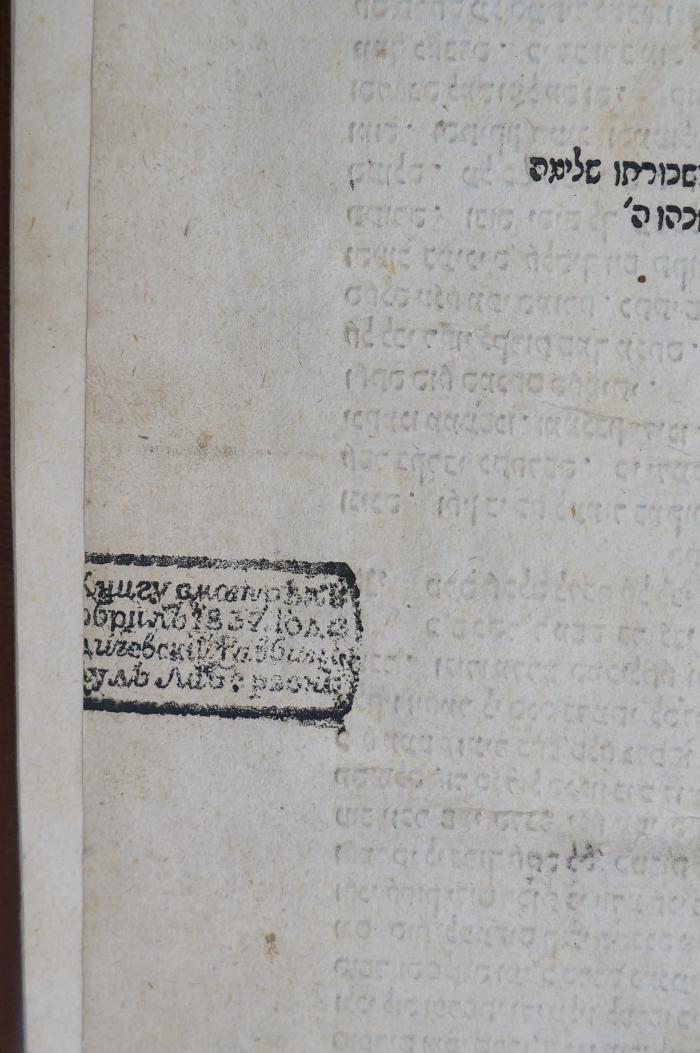 Asch1796 : ספר זה ינחמנו 

 (1712);- (Libergans, Shmul), Stempel: Zensurstempel, Ortsangabe, Name, Datum; 'Книгу смотрелъ
[Одо]обрилъ 1837 года      
[Бер]дичевский Раввинъ     
[Шм]уль Либерго[нс]'. 