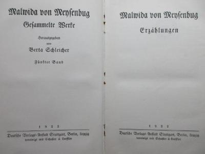 1 D 221-5 : Erzählungen (1922)
