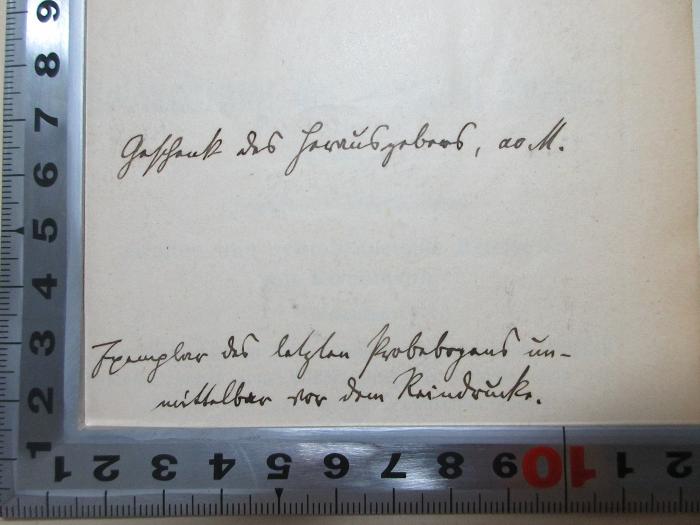 - (Akademisch-Philosophischer Verein Leipzig), Von Hand: Notiz; 'Geschenk des Herausgebers, [?] M.

Exemplar der letzten Probebogens unmittelbar von dem Reindruck.'. ;
1 D 264&lt;2&gt;-1 : Unveränderter Abdruck meines zweiten und dritten Socialen Briefes an von Kirchmann, enthaltend einen compendiösen Abriss meines staatswirthschaftlichen Systems, nebst einer Widerlegung der Ricardośchen und Ausführung einer neuen Grundrententheorie (1890)