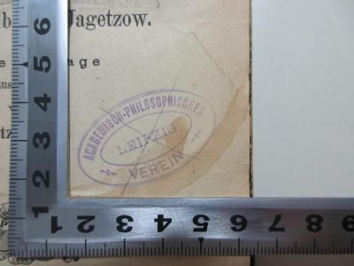 - (Akademisch-Philosophischer Verein Leipzig), Stempel: Name, Ortsangabe; 'Academisch-Philosophischer Verein Leipzig'.  (Prototyp);
1 D 264&lt;2&gt;-1 : Unveränderter Abdruck meines zweiten und dritten Socialen Briefes an von Kirchmann, enthaltend einen compendiösen Abriss meines staatswirthschaftlichen Systems, nebst einer Widerlegung der Ricardośchen und Ausführung einer neuen Grundrententheorie (1890)