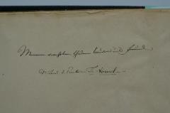 - (Nömel, Th. ), Von Hand: Name, Widmung; 'Meinem verehrten, theuren Bruder und Freund
Dr. Theol. u. Rector, Th. Nömel'. 