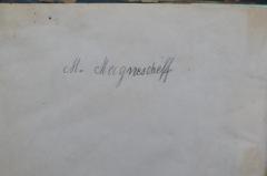 - (Magnescheff, M.), Von Hand: Autogramm; 'M. Magnescheff'. 