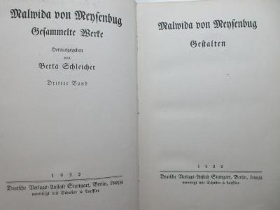 
1 D 221-3 : Gestalten (1922)