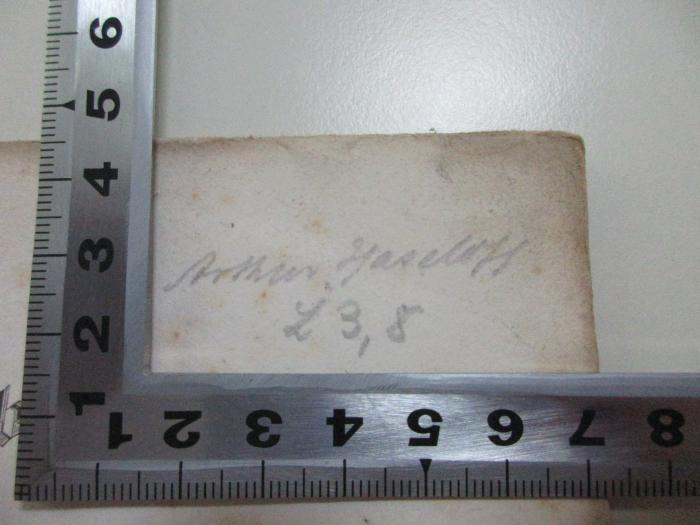 - (Haseloff, Arthur), Von Hand: Autogramm; 'Arthur Haseloff
L 3,8'. ;7 H 239 : Die Sibylle in Cervaro (1847)