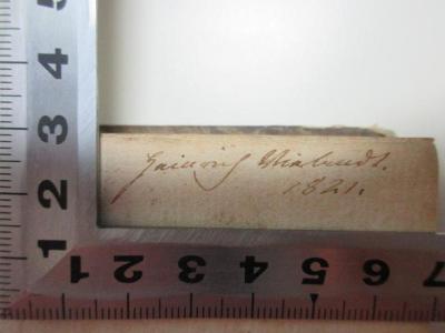 1 D 307&lt;3&gt;-2 : Untersuchung über die Natur und die Ursachen des Nationalreichthums (1810);- (Wielandt, Heinrich), Von Hand: Autogramm; 'Heinrich Wielandt. 1821.'. 