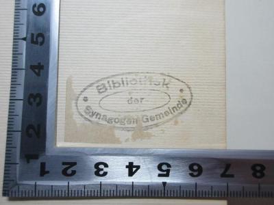 38/80/41263(4) : Vom Kulturreich des Meeres
Dokumente zur Kulturphysiognomik (1924);- (Bibliothek der Synagogen-Gemeinde (Adass Jisroel) zu Berlin), Stempel: Name; 'Bibliothek der Synagogen Gemeinde'. 