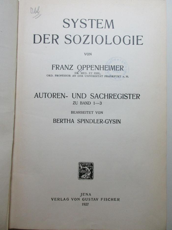 
1 D 278-1/3,Reg. : Autoren- und Sachregister zu Band 1 - 3 (1927)