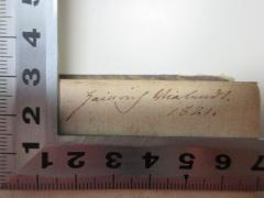 - (Wielandt, Heinrich), Von Hand: Autogramm; 'Heinrich Wielandt. 1821.'. 