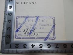 - (Bibliothek der Synagogen-Gemeinde zu Breslau), Stempel: Name, Ortsangabe, Exemplarnummer; 'Bibliothek der Synagogen-Gemeinde 
Breslau
Nr. 8299 [handschriftlich]
acc. 38,133. [handschriftlich]'. 