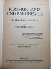 
1 D 315&lt;3&gt; : Kommunismus und Bakunismus : die Bakunisten an der Arbeit (1920)