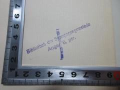 - (Bibliothek der Synagogen-Gemeinde zu Breslau), Stempel: Name, Ortsangabe; 'Bibliothek der Synagogengemeinde
Anger. 8, ptr.'.  (Prototyp)